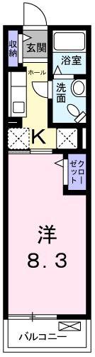 グレイス・エマ(1K/2階)の間取り写真