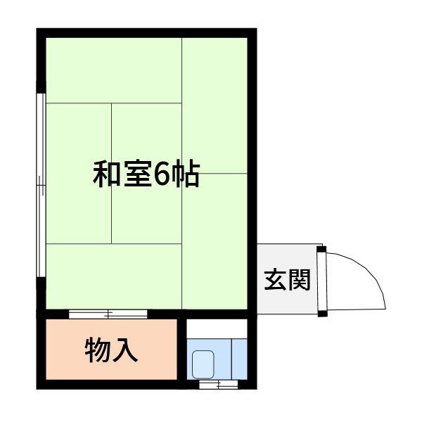 鈴木アパート(ワンルーム/2階)の間取り写真