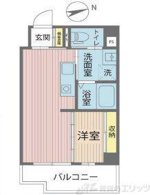 SHARIO GARDEN 新梅田(1DK/8階)の間取り写真