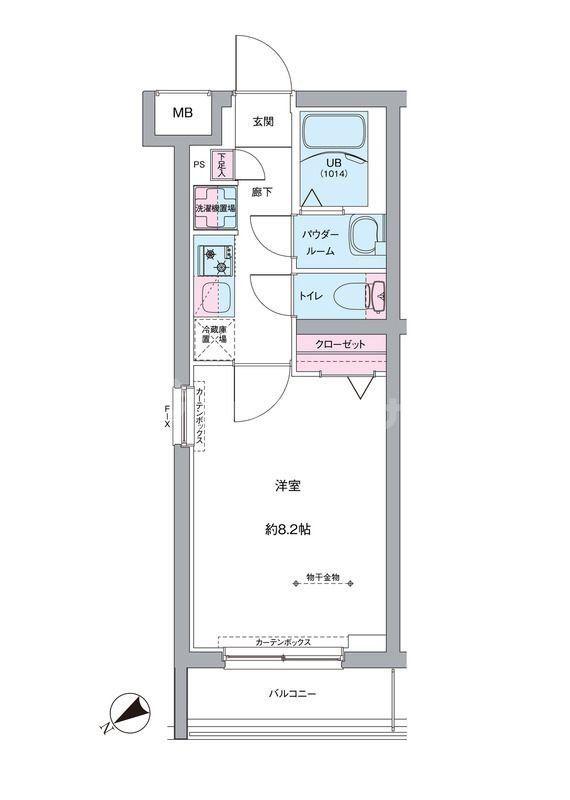 RELUXIA TOKYO イーストIII(1K/5階)の間取り写真