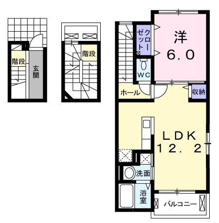 ベル メゾン(1LDK/3階)の間取り写真