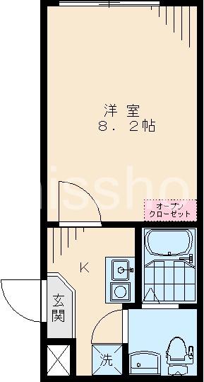 DORCUS SAKURADAI(1K/1階)の間取り写真