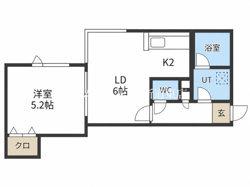 グランデ23(1LDK/3階)の間取り写真