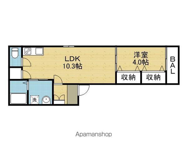 UPWARD IMAZATO(1LDK/3階)の間取り写真