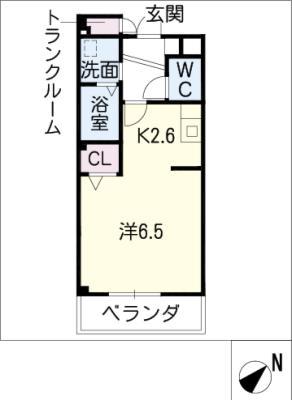 J・PRECIOUS(1K/2階)の間取り写真