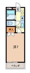 所沢コスモハイツ(1K/1階)の間取り写真