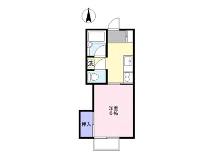 グレース・ノダ(1K/2階)の間取り写真