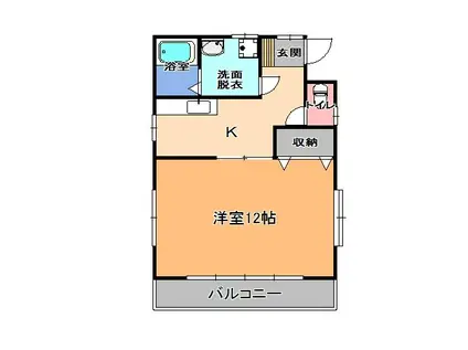 黒崎ハイツ南(1K/2階)の間取り写真