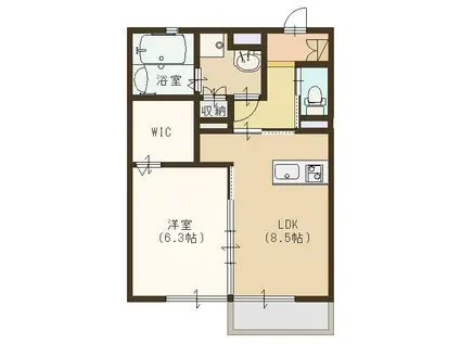 クレール・コート(1LDK/2階)の間取り写真