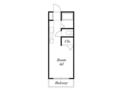 エーワンハイツ(1K/2階)の間取り写真