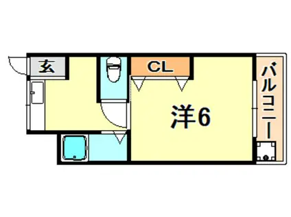 寿マンション(1DK/3階)の間取り写真