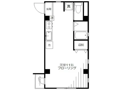 グレース西麻布(ワンルーム/3階)の間取り写真