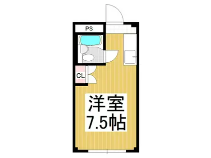 ロイヤルメゾン三浦(ワンルーム/2階)の間取り写真