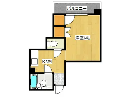 石井ビル(1K/3階)の間取り写真
