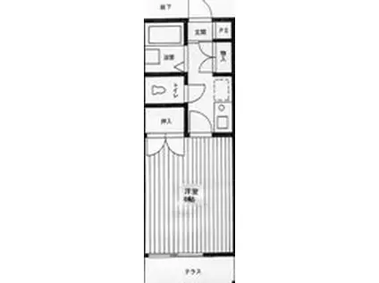 ボヌール(ワンルーム/1階)の間取り写真