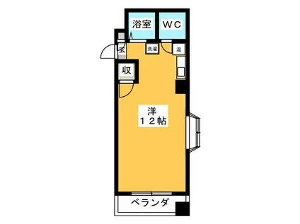 石坂ゼフィール(ワンルーム/3階)の間取り写真