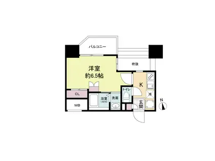 セレニテ難波グランデシュッド(1K/8階)の間取り写真