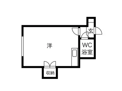 藤井ビル中の島(ワンルーム/3階)の間取り写真
