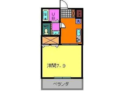 マンション昴(1K/3階)の間取り写真