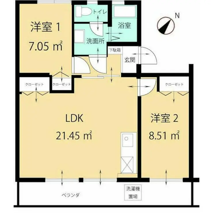 グリーンハイム渋沢 3階階 間取り