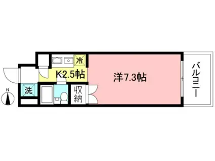 ジュネス西生田(1K/3階)の間取り写真