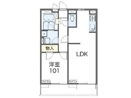 レオネクストタウンコートIII(1LDK/2階)の間取り写真