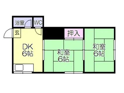石井コーポ(2DK/2階)の間取り写真