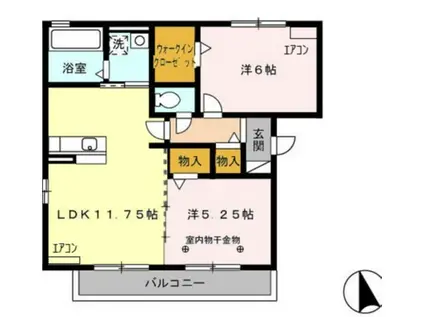 サニーホームズ(2LDK/1階)の間取り写真