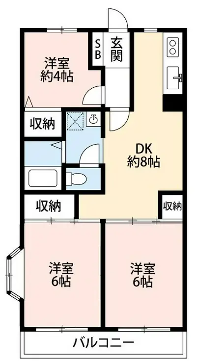 ベルデュール永野I 1階階 間取り