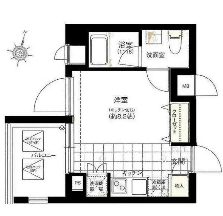 FORTIS池上 5階階 間取り