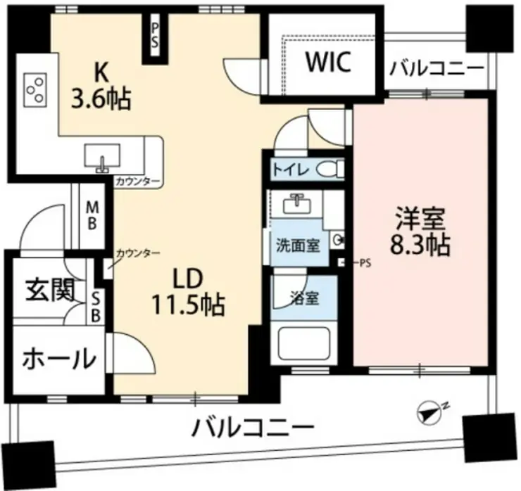 ジェイパーク芝浦ベイサイドスクエア 4階階 間取り