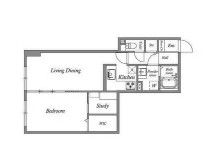 オーパスホームズ白山(1LDK/10階)の間取り写真