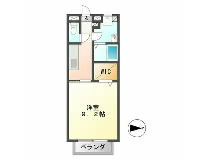 SURPLUS MS HILL(1K/1階)の間取り写真