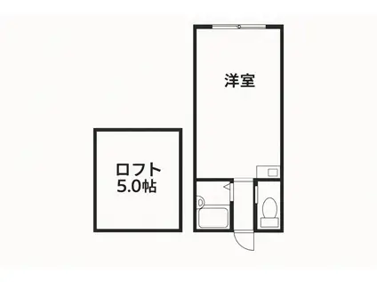 マーブルハウス(ワンルーム/2階)の間取り写真