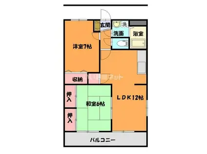 デライトサイレントロード(2LDK/1階)の間取り写真