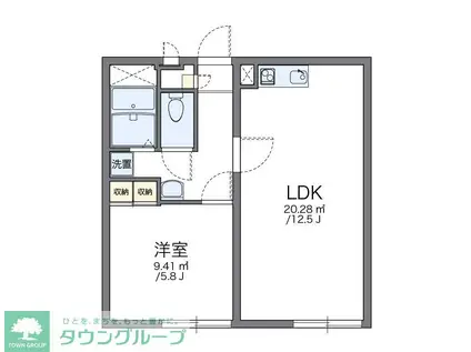 レオパレスソレイユNAKANO(1LDK/3階)の間取り写真