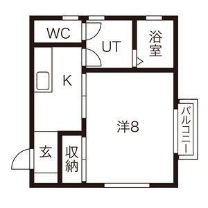 パークヒルズ(1K/1階)の間取り写真