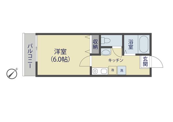 AVE CAPELLA(1K/1階)の間取り写真