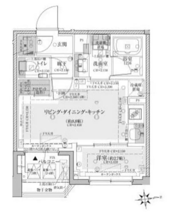 クレヴィア荻窪 3階階 間取り