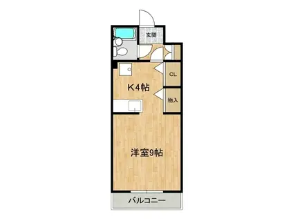 カーサ・ディ・赤塚(ワンルーム/1階)の間取り写真