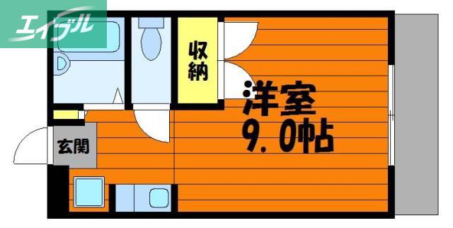 パル I(1K/1階)の間取り写真