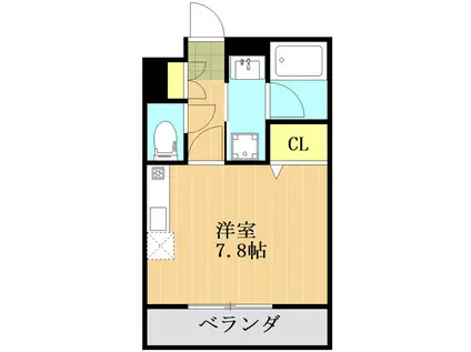 ラ メール(ワンルーム/1階)の間取り写真