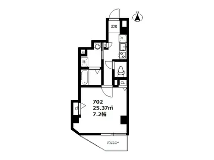 DELCCS池袋本町(1K/7階)の間取り写真