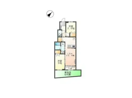 ポタジェ(2LDK/1階)の間取り写真