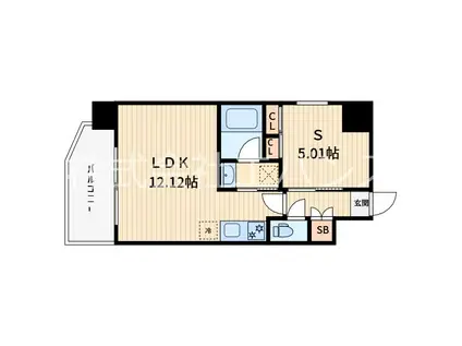 プレジオ川口ASIAN(1LDK/2階)の間取り写真