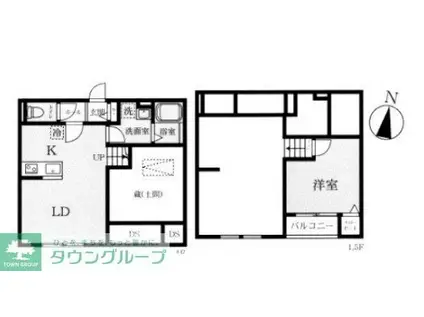 ベル ブラン(1SLDK/1階)の間取り写真