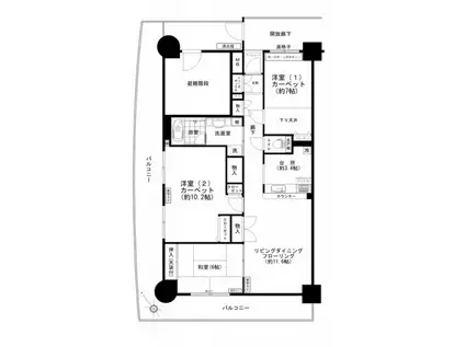 ザ・ウインベルグラン町田(3LDK/20階)の間取り写真