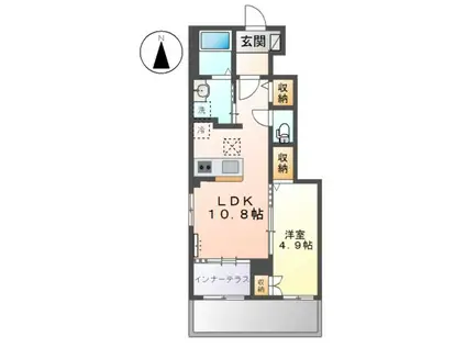 ルミナス・K(1LDK/1階)の間取り写真