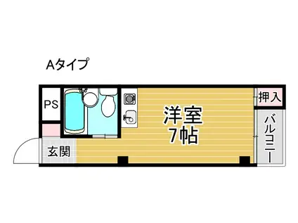 第一東洋ハイツ(1K/3階)の間取り写真