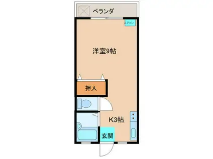 アルファハイム084(ワンルーム/1階)の間取り写真